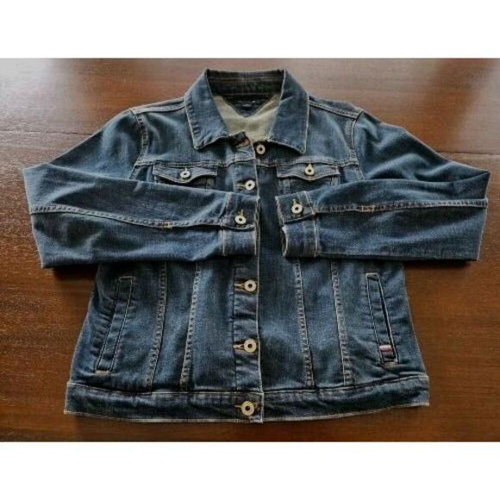 Vintage Y2K Tommy Jeans Denim Button Jacket Jrs. Size‎ M